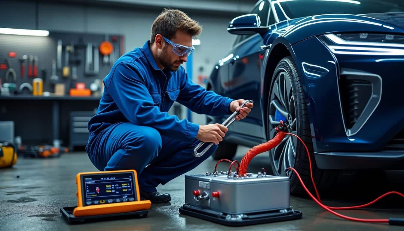 découvrez notre guide complet pour la réparation de batterie de voiture électrique et apprenez toutes les astuces pour prolonger sa durée de vie efficacement.