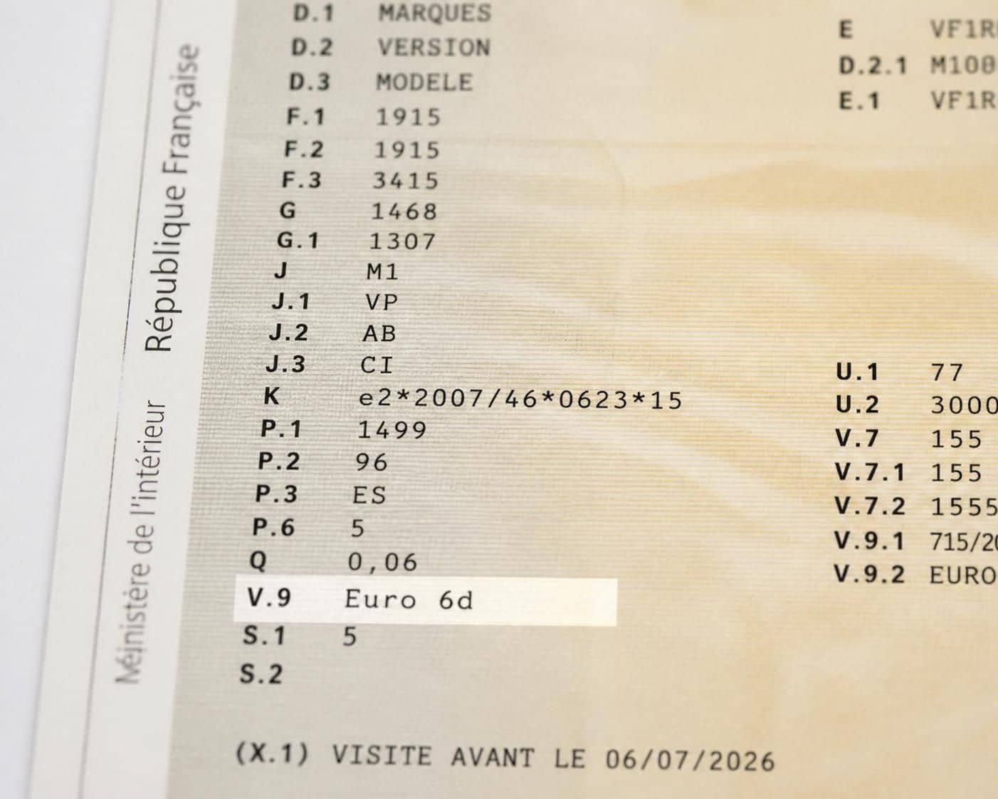 tout sur le champ v9 de la carte grise et comprenez comment les émissions de co2 sont mesurées et indiquées sur votre certificat d'immatriculation.