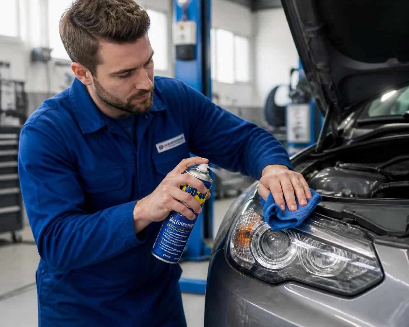 comment nettoyer efficacement les phares de votre voiture avec du wd40, en comparant une méthode professionnelle et une méthode maison pour un résultat optimal.